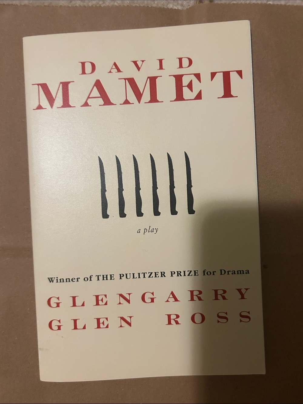 David Mamet - Glengarry Glen Ross (Cream & Red Cover)